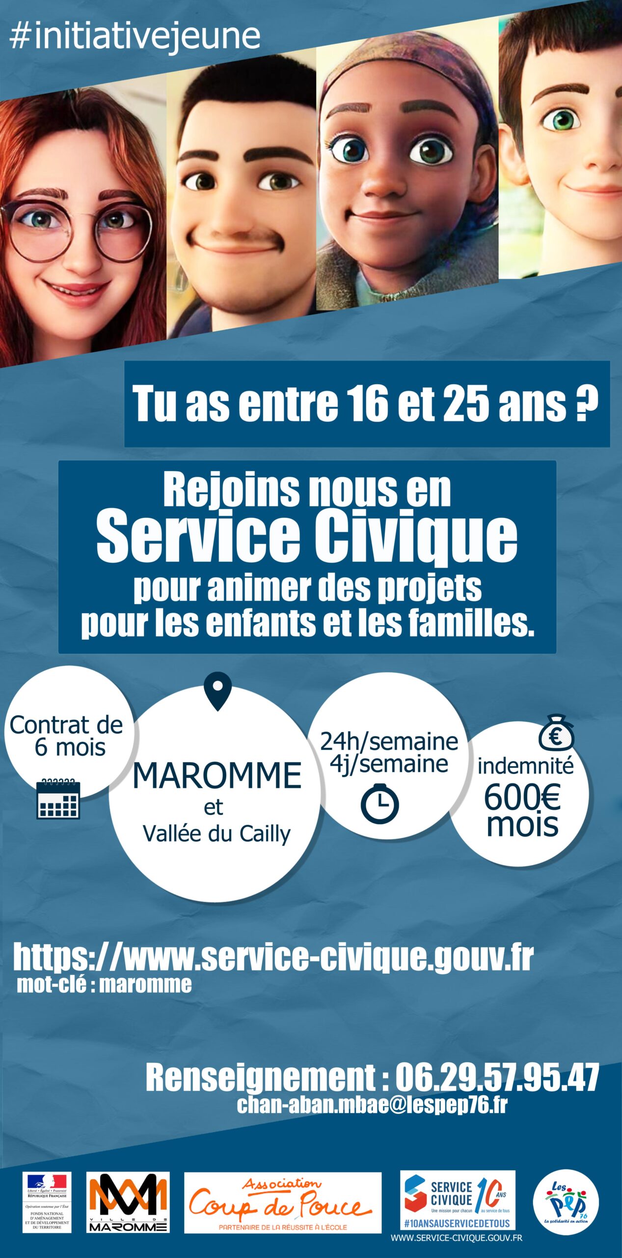 Recherche de 3 services civiques sur Maromme