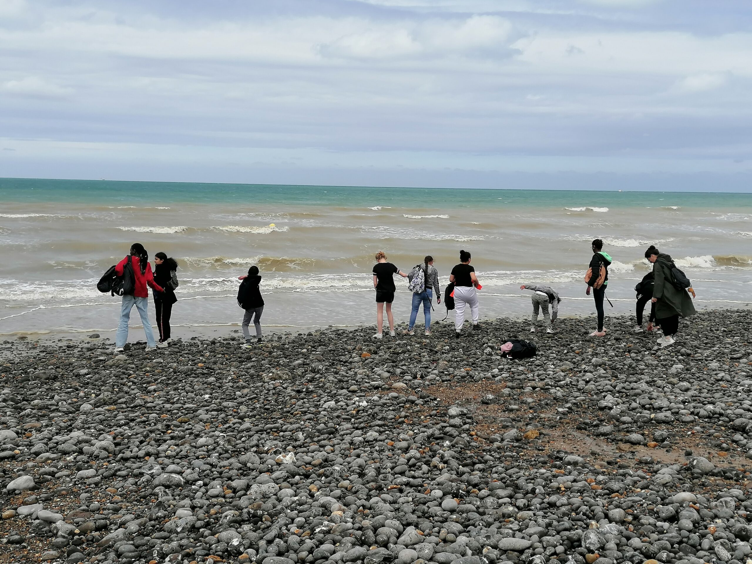 Les collégiens les pieds dans l’eau !